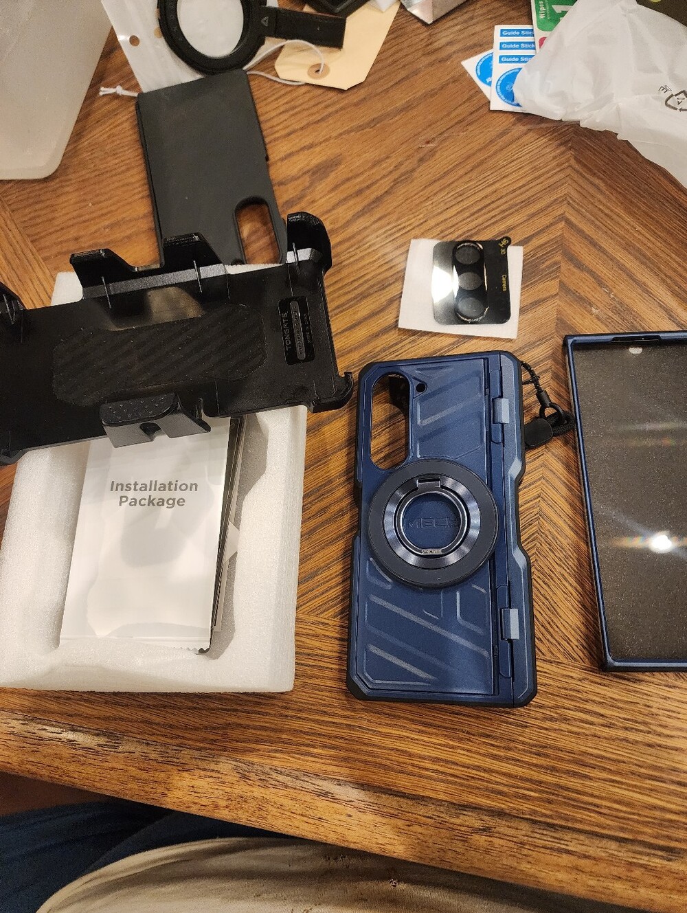 Tongate Galaxy Z Gold Blue Metallic Phone Case With Belt Clip Holder